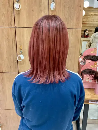 ミディアム ちぐさ/暖色/ ワンカラー🤍のヘアスタイル