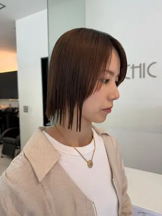 ミディアム CHIC 蘭のヘアスタイル