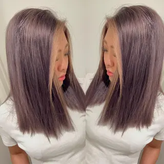 セミロング カラー ヘアアレンジ 🔥ハイトーンカラー ギャルNAOKI🔥のヘアスタイル