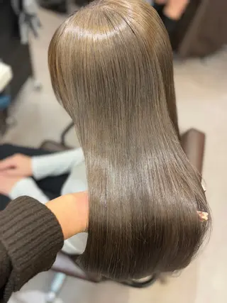 セミロング カラー 韓国×髪質改善カラー 💎hinaのヘアスタイル