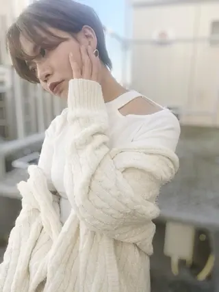 ミディアム カラー パーマ ヘアアレンジ メンズ キッズ ネイル マツエク・マツパ premier modelsのヘアスタイル