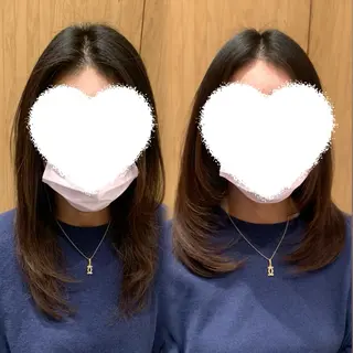 ミディアム 内田 志乃のヘアスタイル