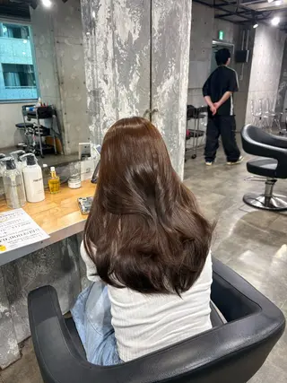 カラー 透明感ベージュ🤎 ナチュラルレイヤーのヘアスタイル