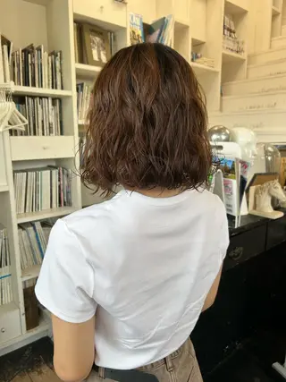 ミディアム パーマ RINKA 岡崎美容室のヘアスタイル