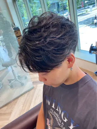 ショート パーマ メンズ メンズ特化/フェザー /パーマ/伊勢元のヘアスタイル