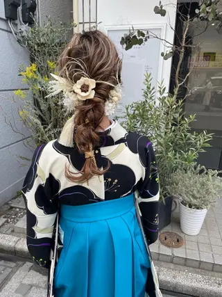 セミロング ヘアアレンジ 佐藤 奈佳子 サトウ ナカコのヘアスタイル