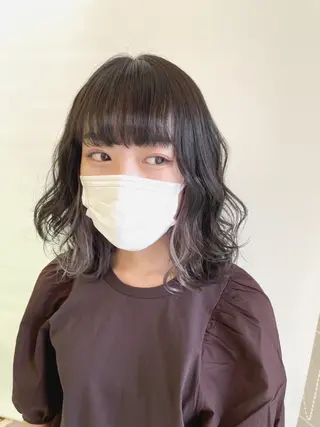 ミディアム カラー 佐藤 梨里花 ❤︎のヘアスタイル