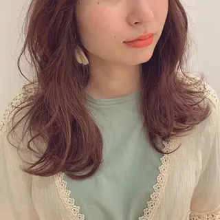 ミディアム サロウィン浦和所属・愛されヘア/ 暖色カラー/まいこのヘアスタイル