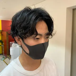 ショート パーマ メンズ 【韓国風くびれヘア】 joule小木曽輝のヘアスタイル