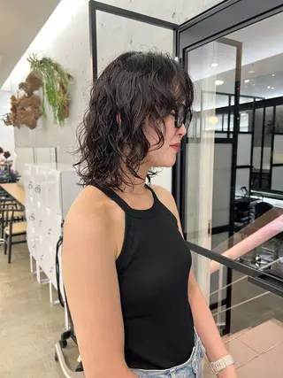 ミディアム パーマ GO TODAY SHAiRE SALON Polaris店所属・くせっ毛カット タツヤのヘアスタイル