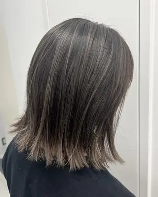 ミディアム カラー 巻けるケア縮毛矯正✨ ケアカラー✨山下のヘアスタイル