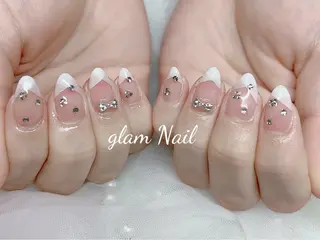 ネイル エツメ💅 長さだし🎀デザインのネイルデザイン