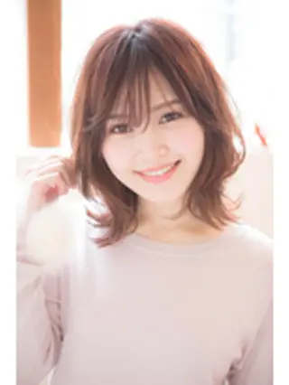 ミディアム カラー パーマ private salon Ao所属・紹介制private salonのヘアスタイル