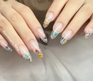 ネイル Kaka_ パラジェル、長さだしのネイルデザイン