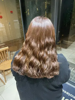 ミディアム パーマ 韓国風/コテ巻き風 パーマ/るい🌿のヘアスタイル