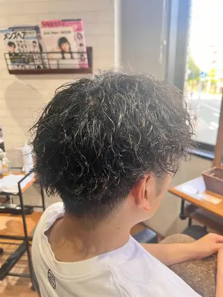 ショート パーマ メンズ特化☝️添田 好恵のヘアスタイル