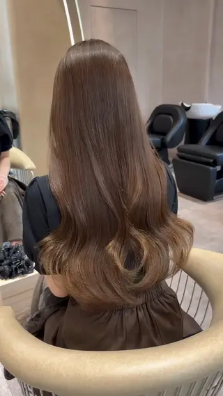 セミロング 韓国ヘア/ベージュ カラー/髪質改善/涼のヘアスタイル