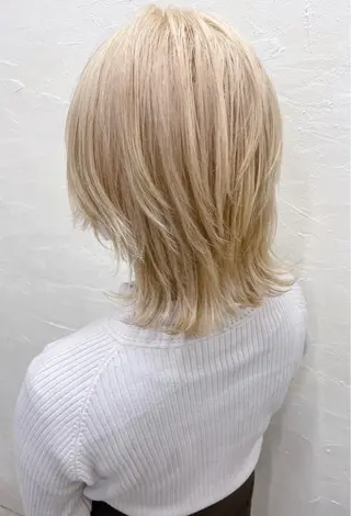 ミディアム カラー ケアブリーチ /髪質 改善/古橋圭史郎のヘアスタイル