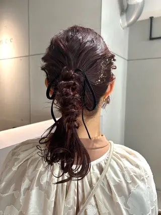 ミディアム ヘアセット/透明感 カラー/MIHO🤎のヘアスタイル