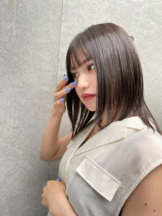 ミディアム レイヤー/透明感/ 顔周り/kana🩰のヘアスタイル