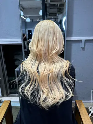 セミロング カラー dao/ミルクティー /ブラウン/ブロンドのヘアスタイル