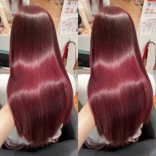 ロング カラー Miyu's所属・𝑨𝑲𝑶 🍒/ ピンクカラーのヘアスタイル