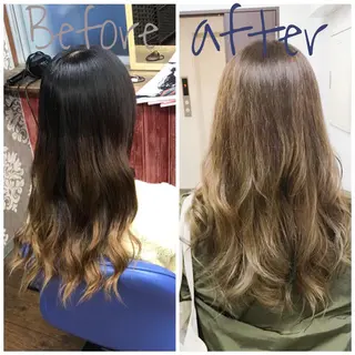 ロング カラー ヤナ マネージャーのヘアスタイル