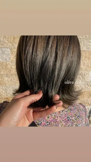 ミディアム カラー recipe 黒木 彩那のヘアスタイル