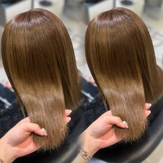 ミディアム ハイトーン/ミルク ティー🤍reinaのヘアスタイル