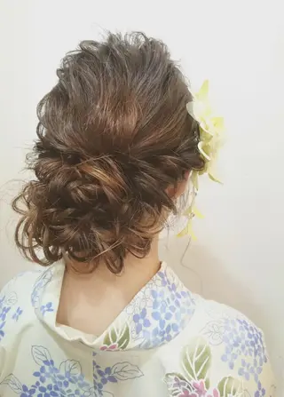 ミディアム ヘアアレンジ 池田 みのりのヘアスタイル