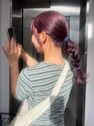 セミロング 暖色カラー/レイヤー カット☁️MEI☁️のヘアスタイル