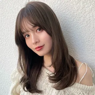ミディアム カラー 透明感カラー 🩰あさのヘアスタイル