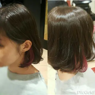 カラー ショート ヘアアレンジ 秋山 幸太のヘアスタイル
