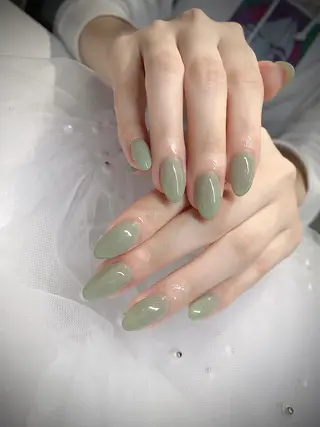 ネイル I-nailロング /ワンホン/キラキラのネイルデザイン