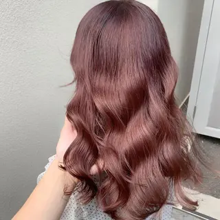 ミディアム カラー ブリーチなし Wカラー🩷星野翔太のヘアスタイル