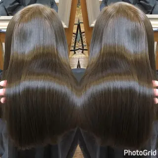 セミロング カラー パーマ ヘアアレンジ メンズ キッズ ネイル マツエク・マツパ PALETTE(パレット)所属・SHIORI💜口コ ミNo.1艶カラーのヘアスタイル