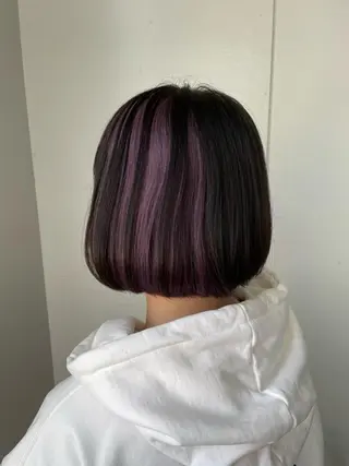 ミディアム カラー 松本 唯のヘアスタイル