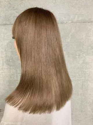 セミロング カラー THE./ブリーチ 透感カラー/髪質改善のヘアスタイル