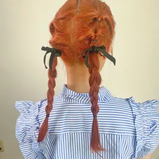 セミロング カラー パーマ ヘアアレンジ 🌼memoto 東三国店🌼のマツエク・マツパデザイン