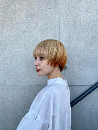 ショート カラー 髪質改善/縮毛矯正/ 透明感カラーYUMAのヘアスタイル