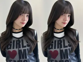 ロング カラー 新宿♥ハッシュカット 暖色カラー♥Unaのヘアスタイル