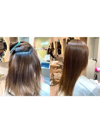 セミロング 大宮🤍縮毛矯正 レイヤー🪽なるのヘアスタイル