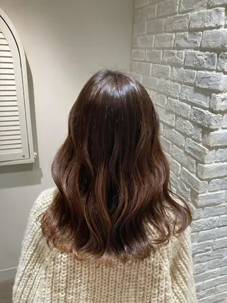 ロング カラー ヘアアレンジ 曲がる縮毛矯正 LIBER 　岩名のヘアスタイル