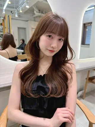 ロング カラー 長島美織 /透明感カラーのヘアスタイル