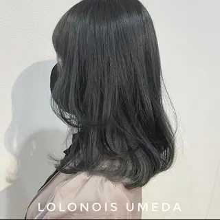 セミロング カラー Lolonois梅田 /Okazaki:)のヘアスタイル