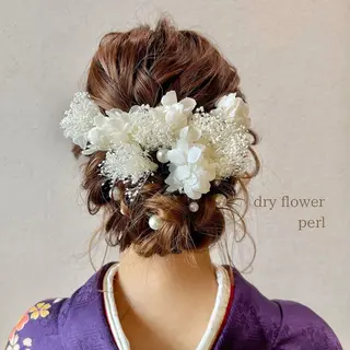 ミディアム ヘアアレンジ charm《銀座》 ヘアセット/縮毛矯正のヘアスタイル