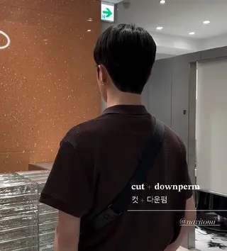 メンズ パーマ SALOWIN 新宿三丁目East所属・メンズ/남자머리✂️ ダウンパーマ/成富のヘアスタイル