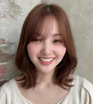 ミディアム 🧡くびれヘア/前髪 顔周り🧡久原結衣のヘアスタイル