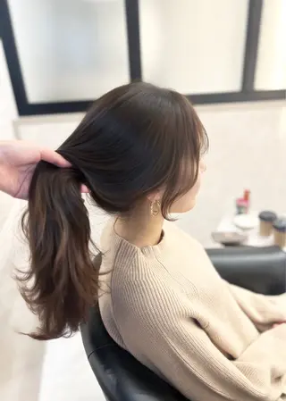 ロング カラー &chaLme   心斎橋所属・emi/髪質改善/ 韓国風/艶カラーのヘアスタイル