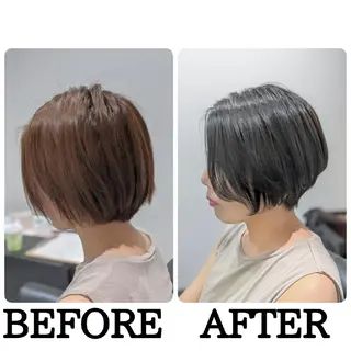 ショート カラー 心斎橋難波本店　店長 THE ECT 中尾のヘアスタイル